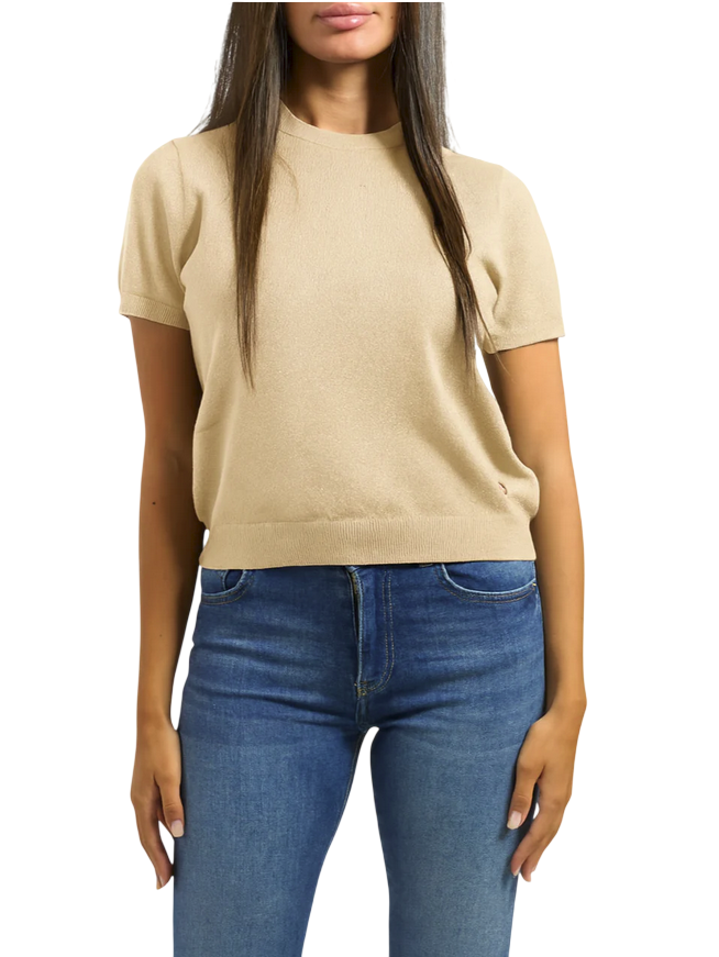Yes Zee Maglia Donna Girocollo Manica Corta 1040-M101-0222 Oro