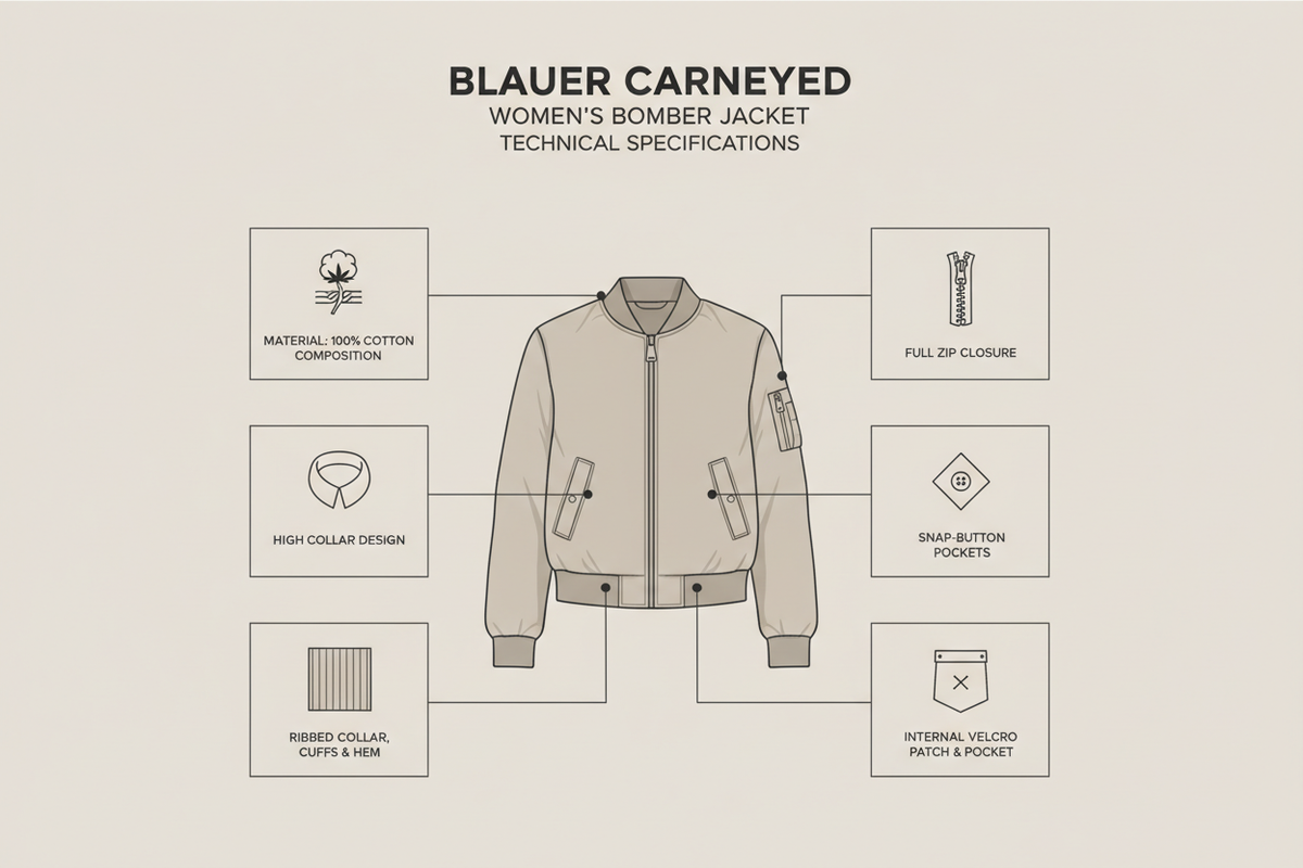 Blauer Donna Giacca Bomber CARNEYED 26SBLDC04460-007475 Beige