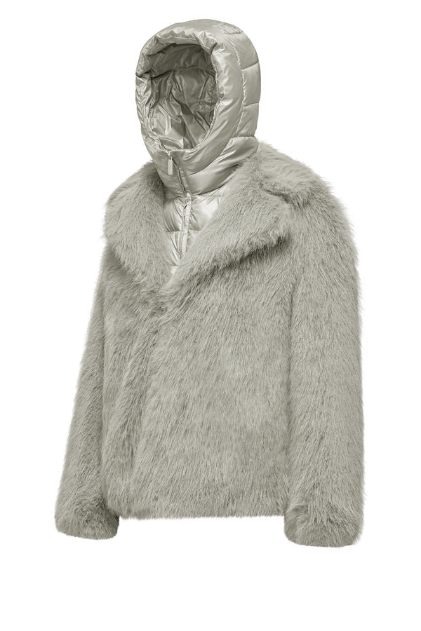 Bomboogie Paris Coat GW9148TFRL6-535 Donna Grigio - Cappotto Ecopelliccia
