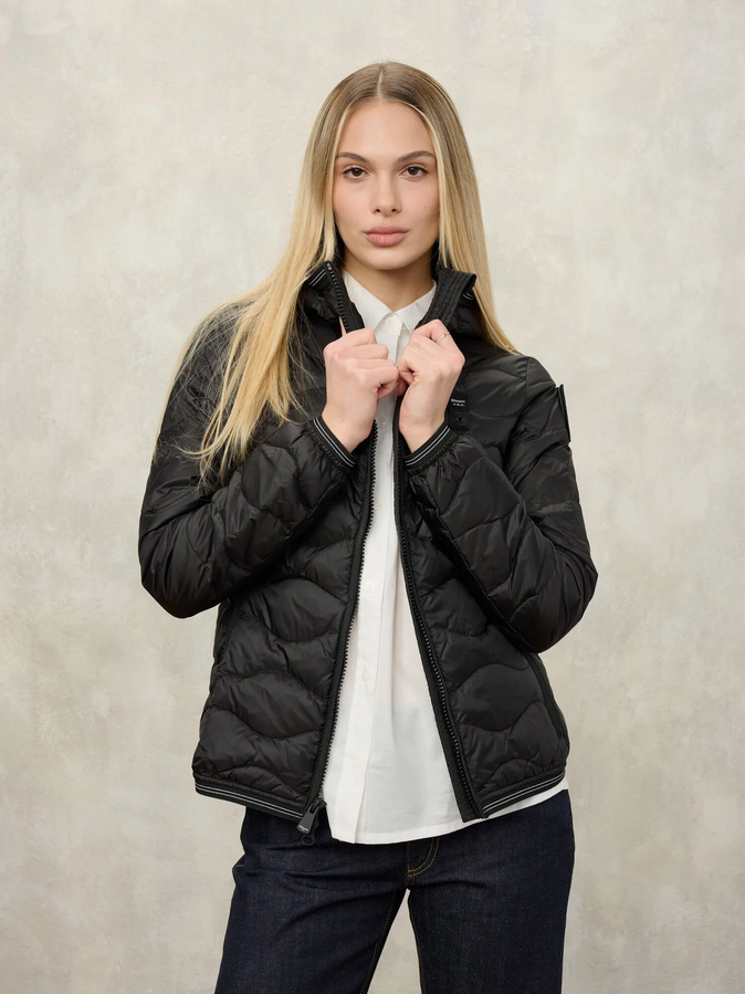 Blauer donna piumino con cappuccio Camelia 26SBLDC03169-007455 999 Nero