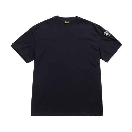 Blauer maglietta manica corta da uomo con logo sulla manica Anthony 25SBLUH02275 007100 999 nero