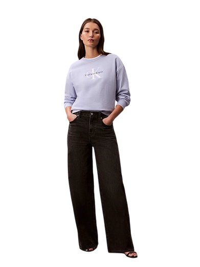 Calvin Klein Felpa Girocollo Donna LV047B234GTKF Casual Blue