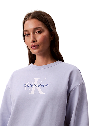 Calvin Klein Felpa Girocollo Donna LV047B234GTKF Casual Blue