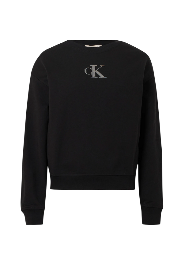 Calvin Klein Felpa Girocollo Donna LV047E828 Nero