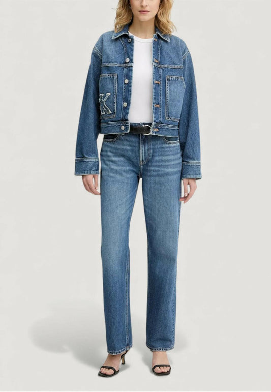 Calvin Klein Giacca Donna LV047E906G Blue Cotton