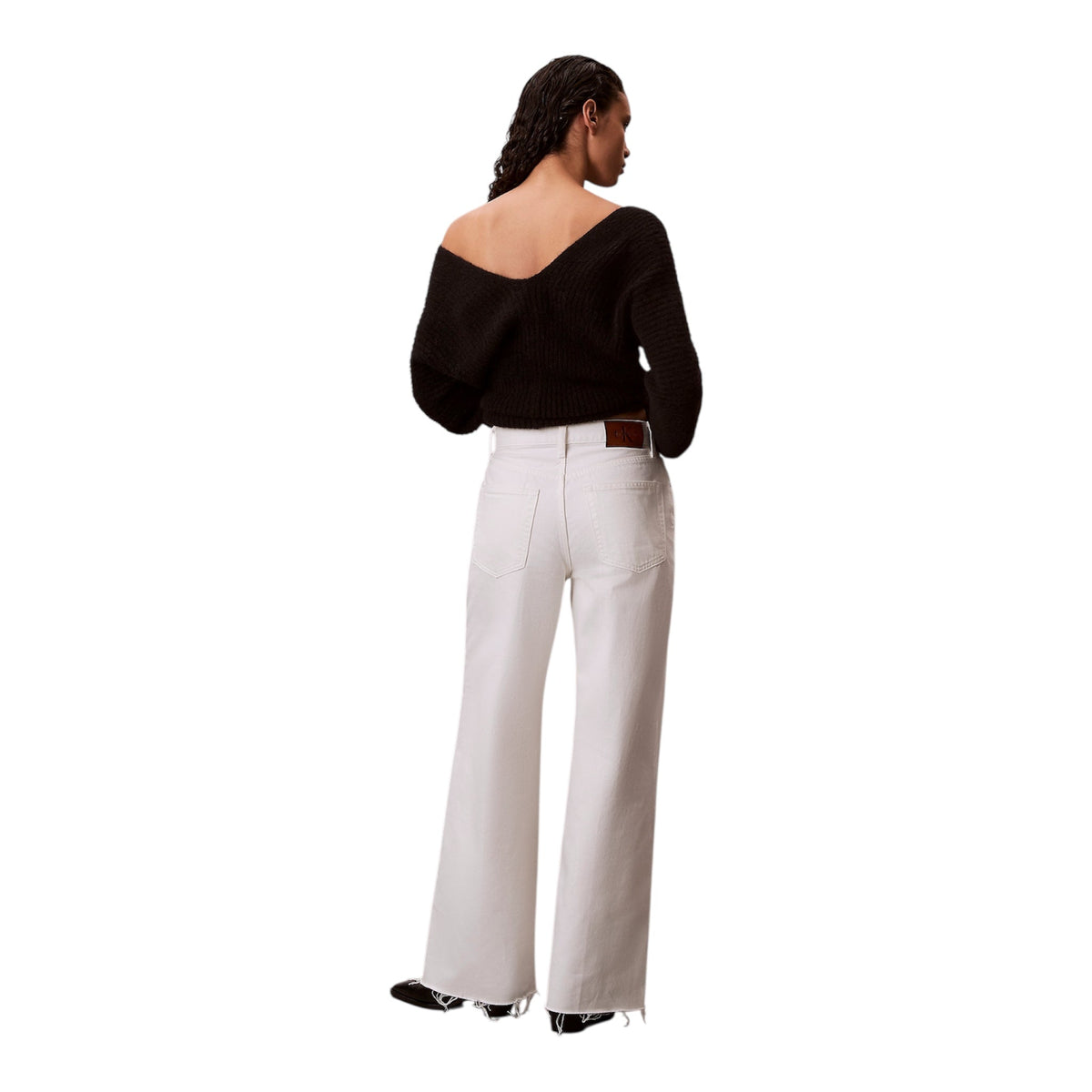 Calvin Klein Jeans Wide Leg Donna LV047F733G Bianco Chalk