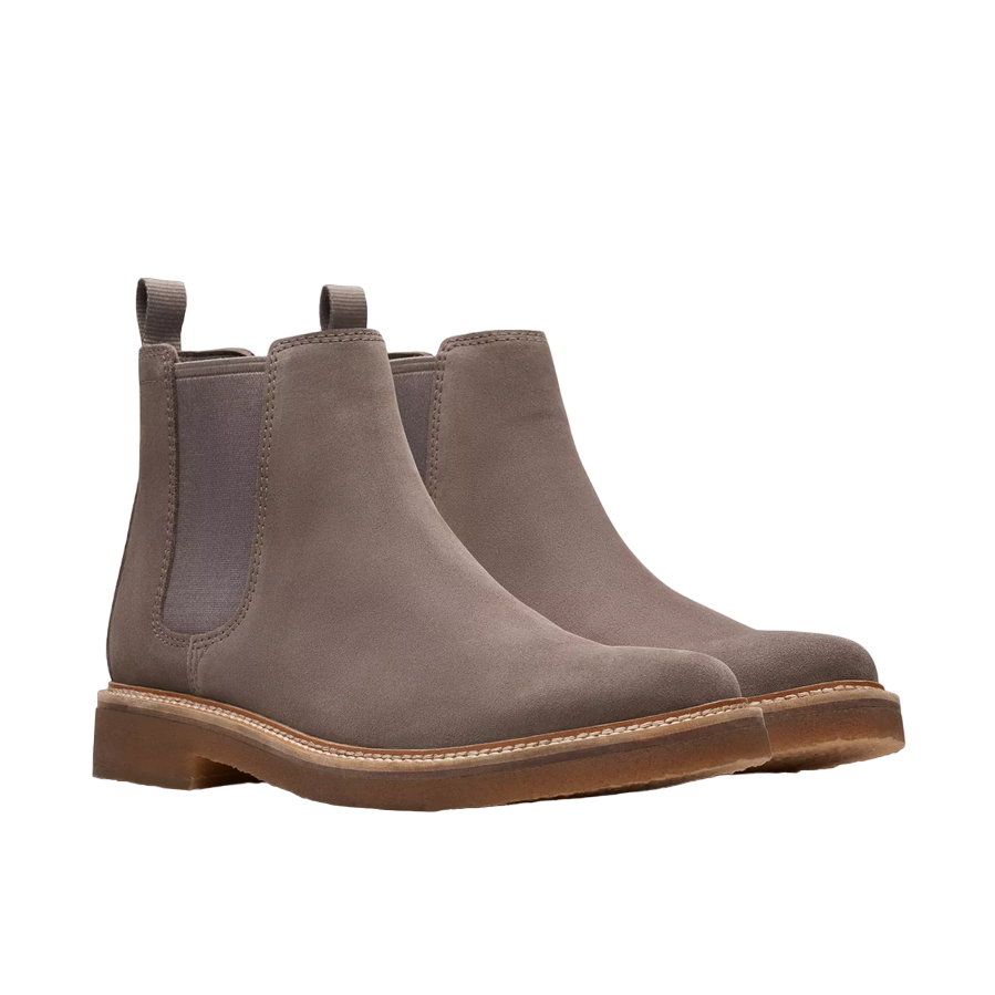 Clarks stivaletto da uomo con elastico Clarkdale Easy 26173534 grigio