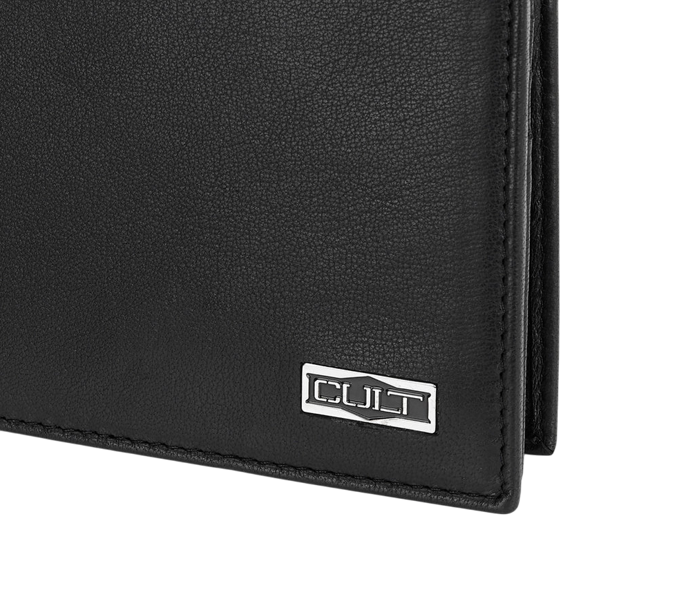Cult Billfold Portacarte Ian Nero X3EPMX183003999 – Portamonete in Vera Pelle Uomo