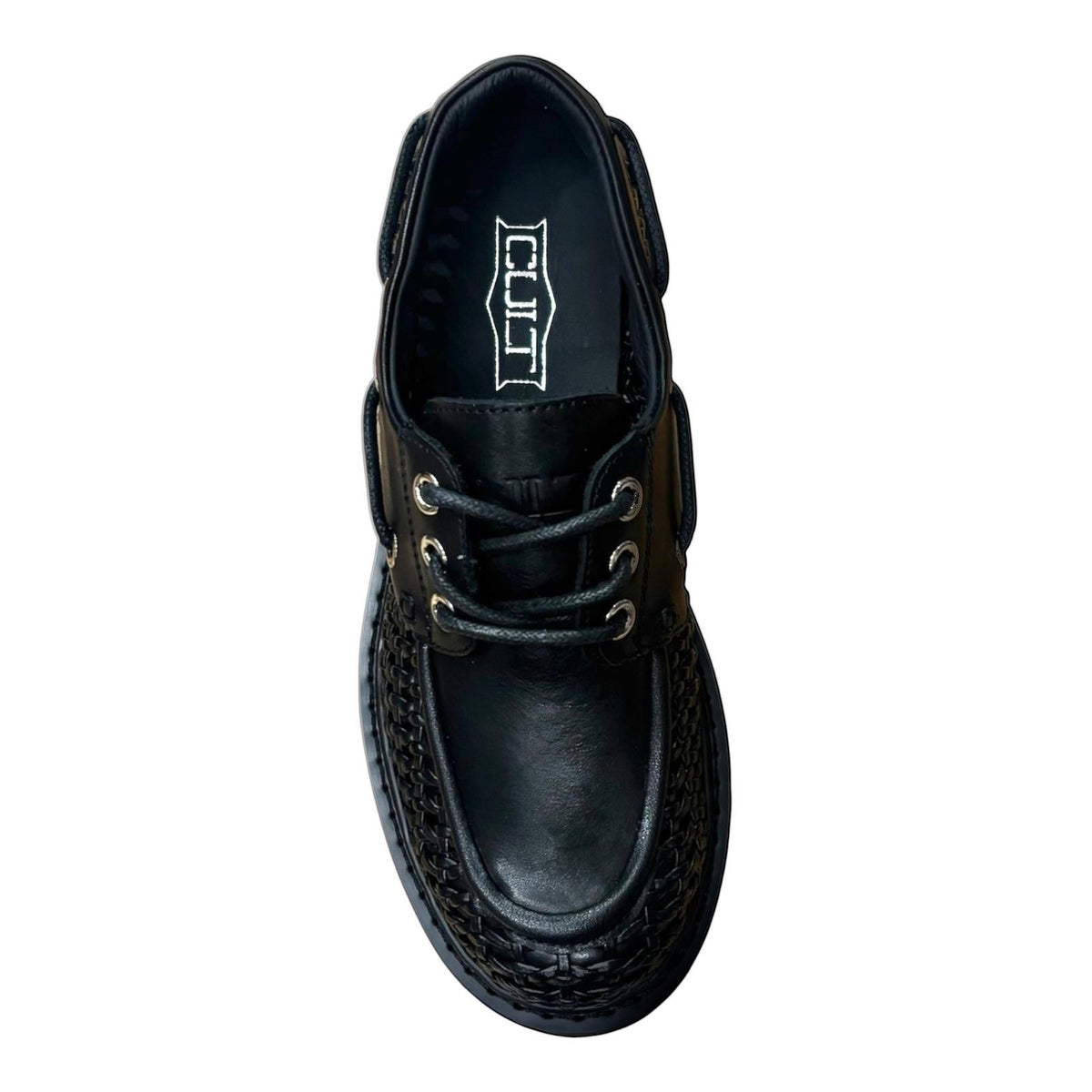 Cult Scarpa Donna Pelle Intrecciata SLASH 4686 CLW468600 Nero PE26