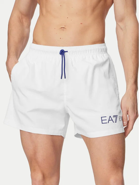 EA7 Emporio Armani Costume Boxer Active Uomo Bianco Blu 7M00200 AF13049 M0304
