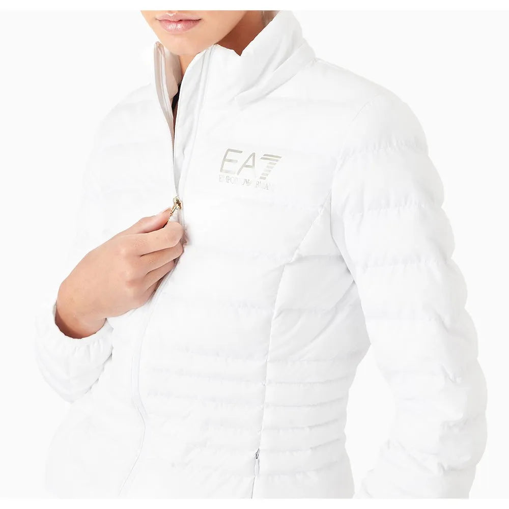 EA7 Emporio Armani Giacca Imbottita Donna Bianca Nylon Anti-vento 7W000473 AF12477