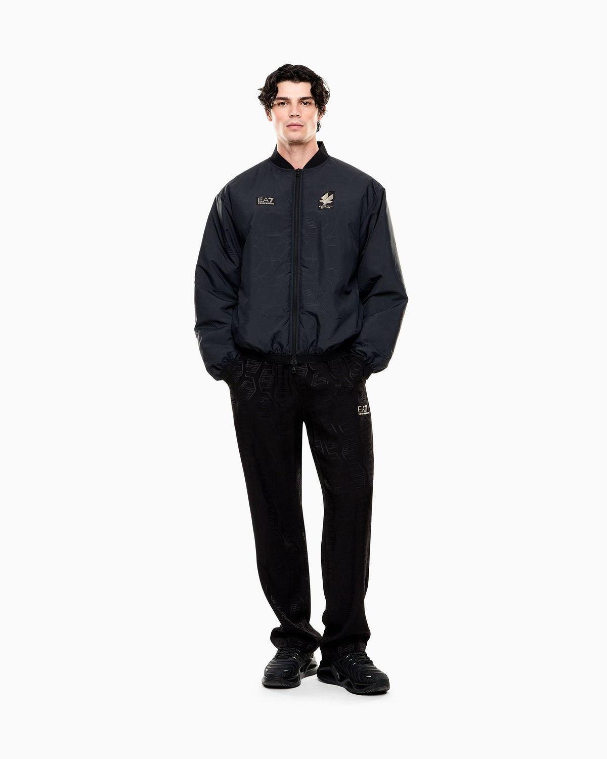 EA7 Emporio Armani Giubbino Bomber Uomo Nero Soccer - 7M001786 AF22301