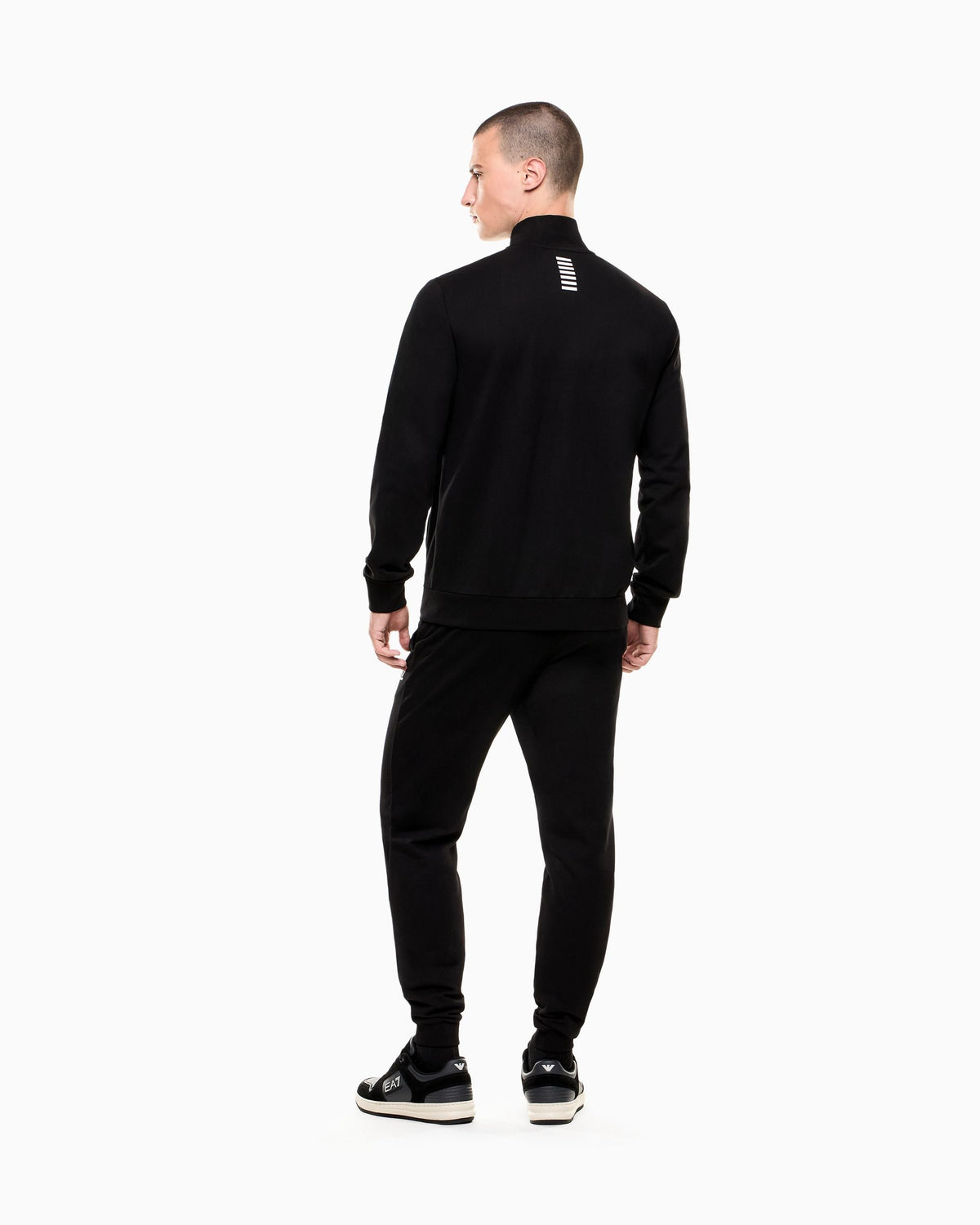 EA7 Emporio Armani Tuta Sportiva Uomo Nera Cotone Core Identity 8NPV60 PJVRZ 1200