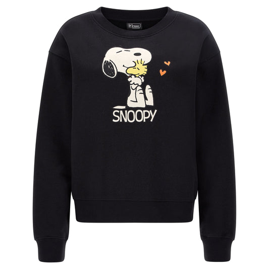 Freddy felpa girocollo da donna Snoopy F3WMCS2-ST1 N nero