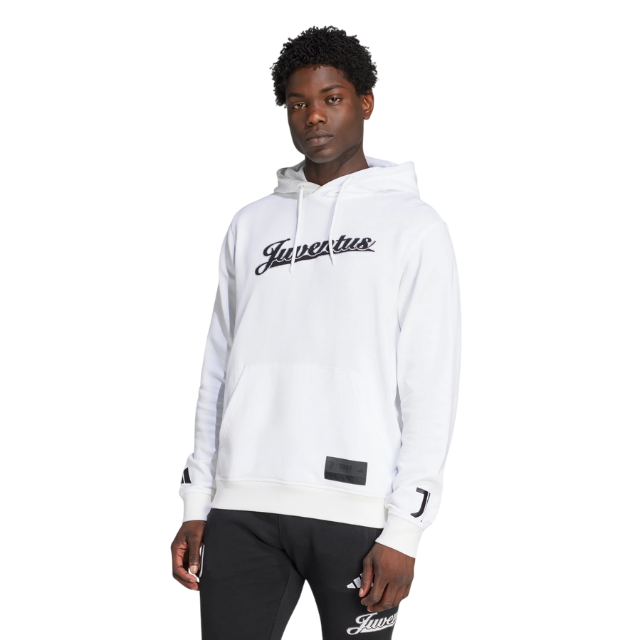 Adidas Felpa Cappuccio Uomo Juventus JM9465 Bianco French Terry