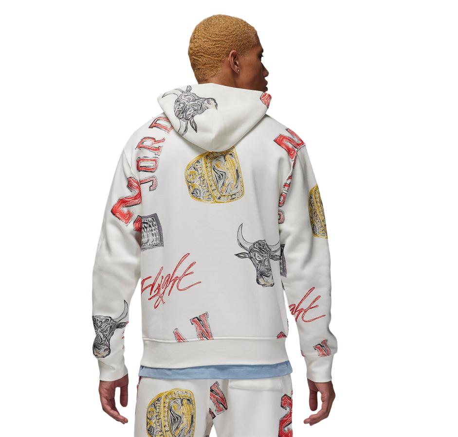 Jordan Felpa Cappuccio Brooklyn FN4545-133 Bianco Uomo