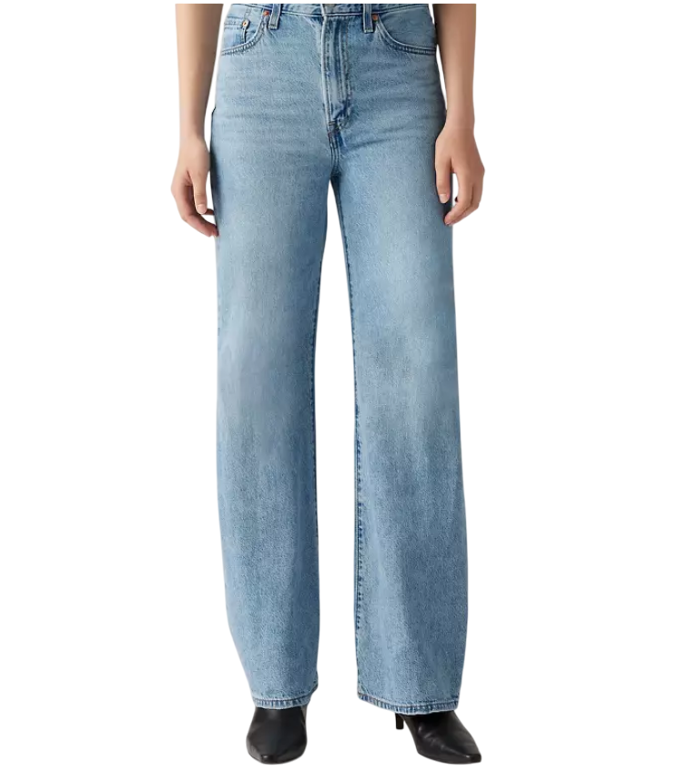 Levi's pantalone da donna in Jeans Ribcage a gamba ampia A60810002 blu chiaro