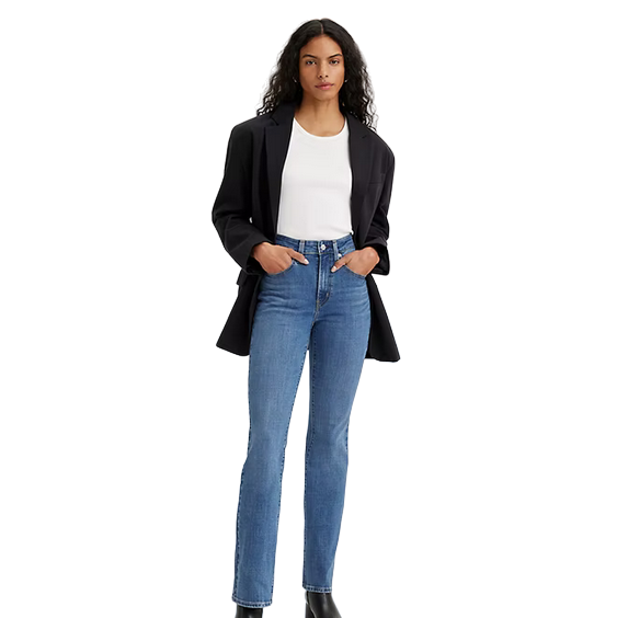 Levi's pantalone jeans da donna a vita alta a zampa Bootcut 187590054 blu