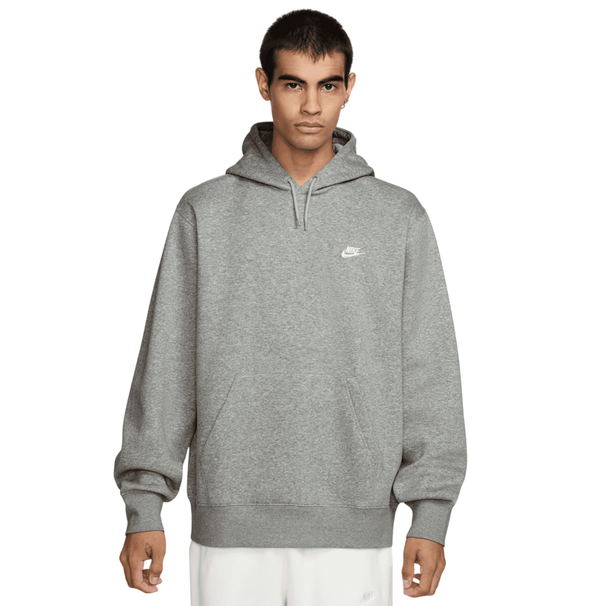 Nike FN3859-063 - Felpa Club Uomo con Cappuccio Grigia