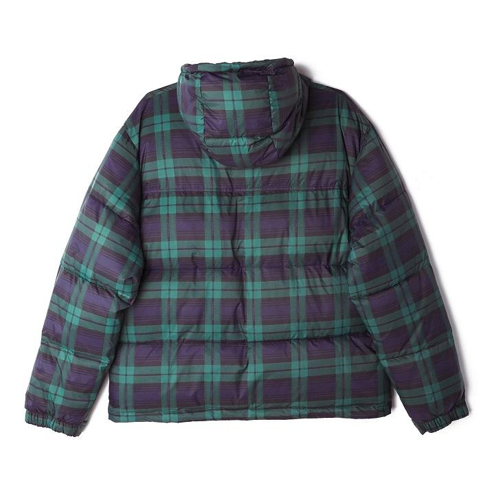 Obey Fellowship Puffer 121800434 Navy Multi - Giubbotto Uomo Cappuccio Quadri Imbottito Invernale