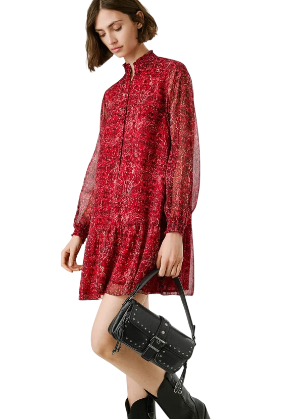 Pepe Jeans Borsa Donna PL0300002 Nero – Tracolla Sally Moon in Similpelle con Borchie e Patta Magnetica