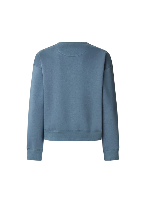 Pepe Jeans Felpa Donna BADDY PL5800002 556 Drill Blu - Felpa Girocollo Casual e Comfort