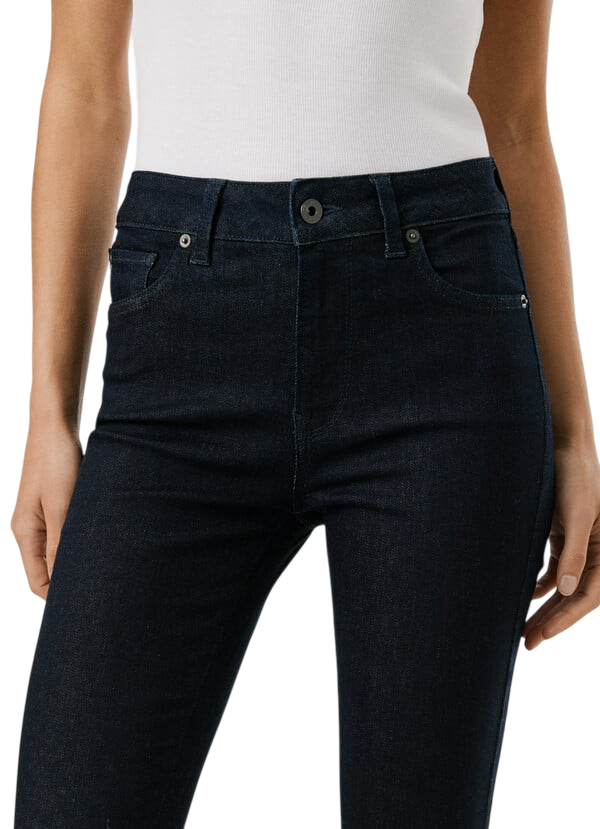 Pepe Jeans Jeans Donna PL2047288 Regent Nero – Skinny Fit a Vita Media, Eleganza e Comfort Everyday