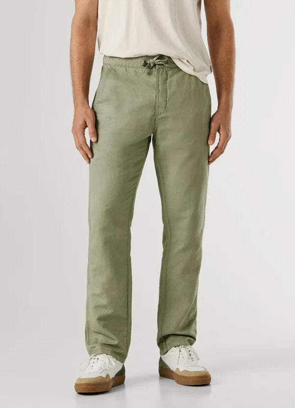 Pepe Jeans pantalone chino con cordoncino regolabile da uomo PM2100080 P701 palm green