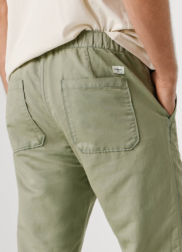 Pepe Jeans pantalone chino con cordoncino regolabile da uomo PM2100080 P701 palm green