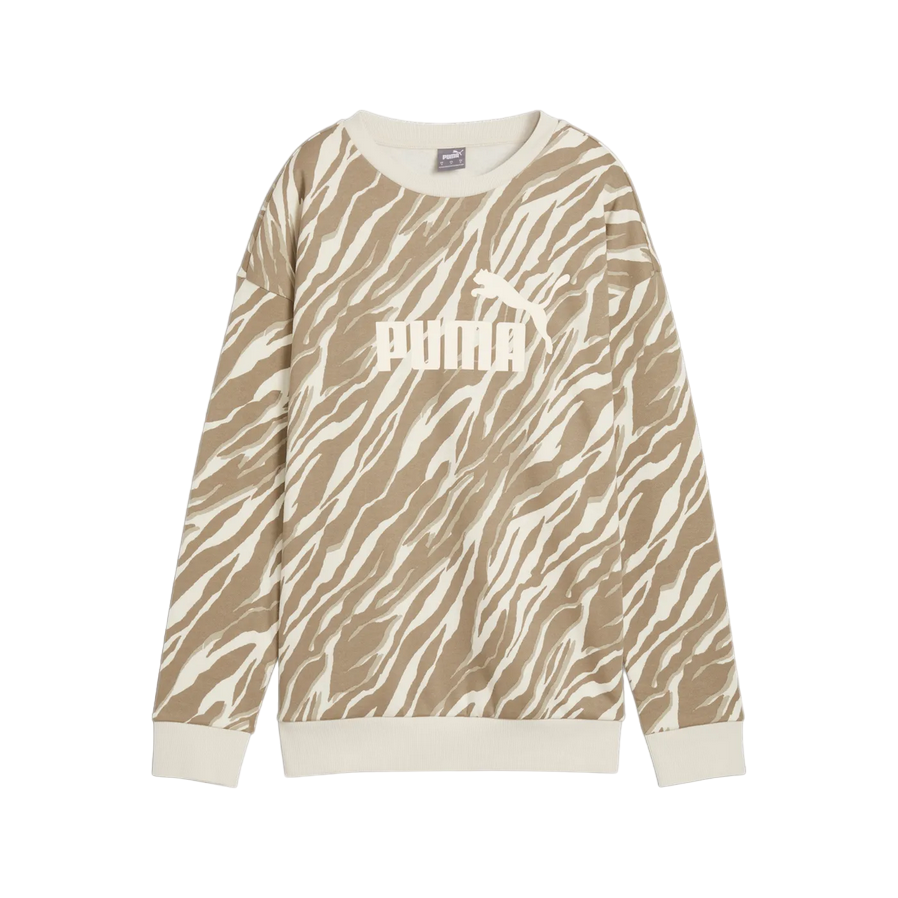 Puma Felpa Girocollo Donna Animalier 681491-87 Beige
