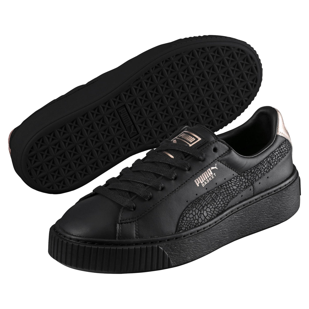 Puma Basket Euphoria RG 366814-01 Sneakers Donna Zeppa Nero