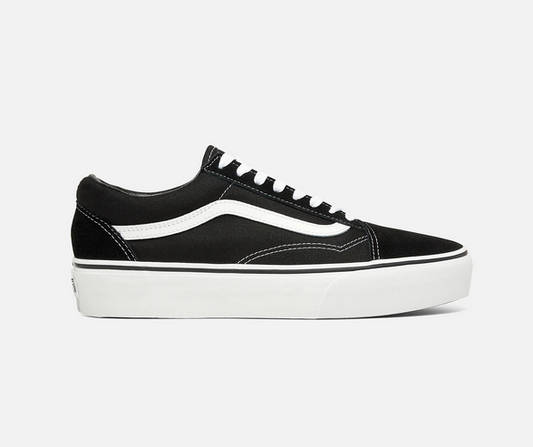 Vans Old Skool Platform VN0A3B3UY281 Donna Nero-Bianco - Sneakers con Zeppa