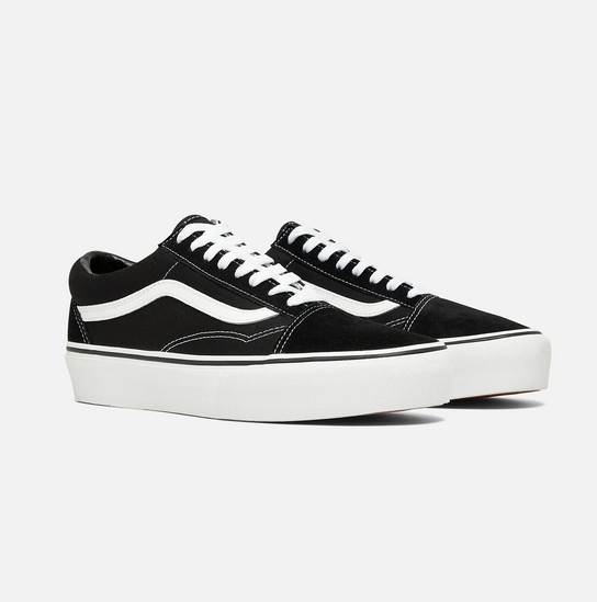 Vans Old Skool Platform VN0A3B3UY281 Donna Nero-Bianco - Sneakers con Zeppa