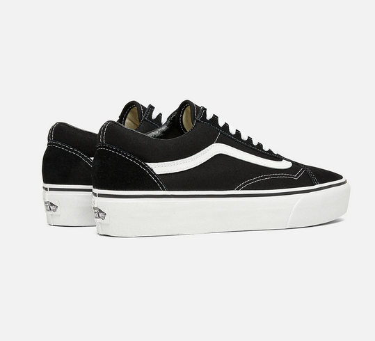 Vans Old Skool Platform VN0A3B3UY281 Donna Nero-Bianco - Sneakers con Zeppa
