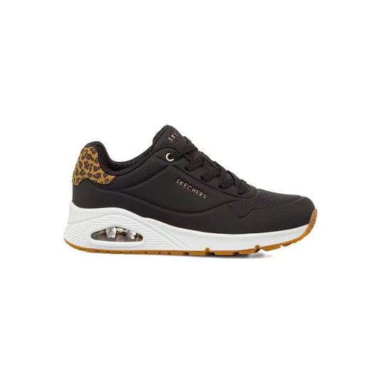Skechers Uno Jungke Nite 177093/BKLD Donna Nero Leopardato - Sneakers Platform