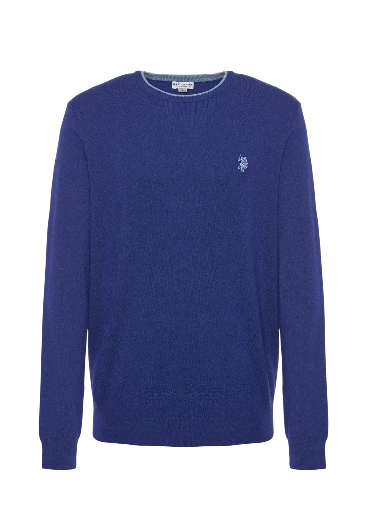 US Polo Assn Maglia Girocollo Uomo Blu Lana Viscosa - US42173007
