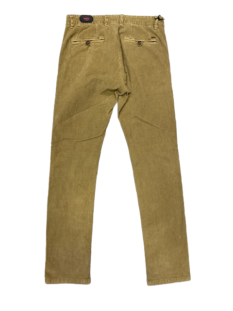 Trez Prot-Cord T M45732 Pantalone Uomo Velluto Coste Beige Slim Elasticizzato