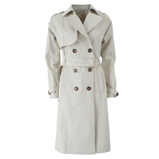 Yes Zee Trench da donna doppiopetto con cintura O402 KZ00 ecru