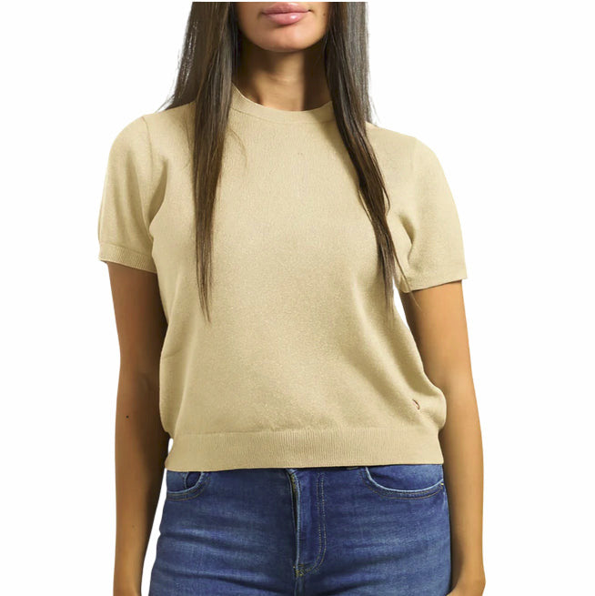 Yes Zee Maglia Donna Girocollo Manica Corta 1040-M101-0222 Oro