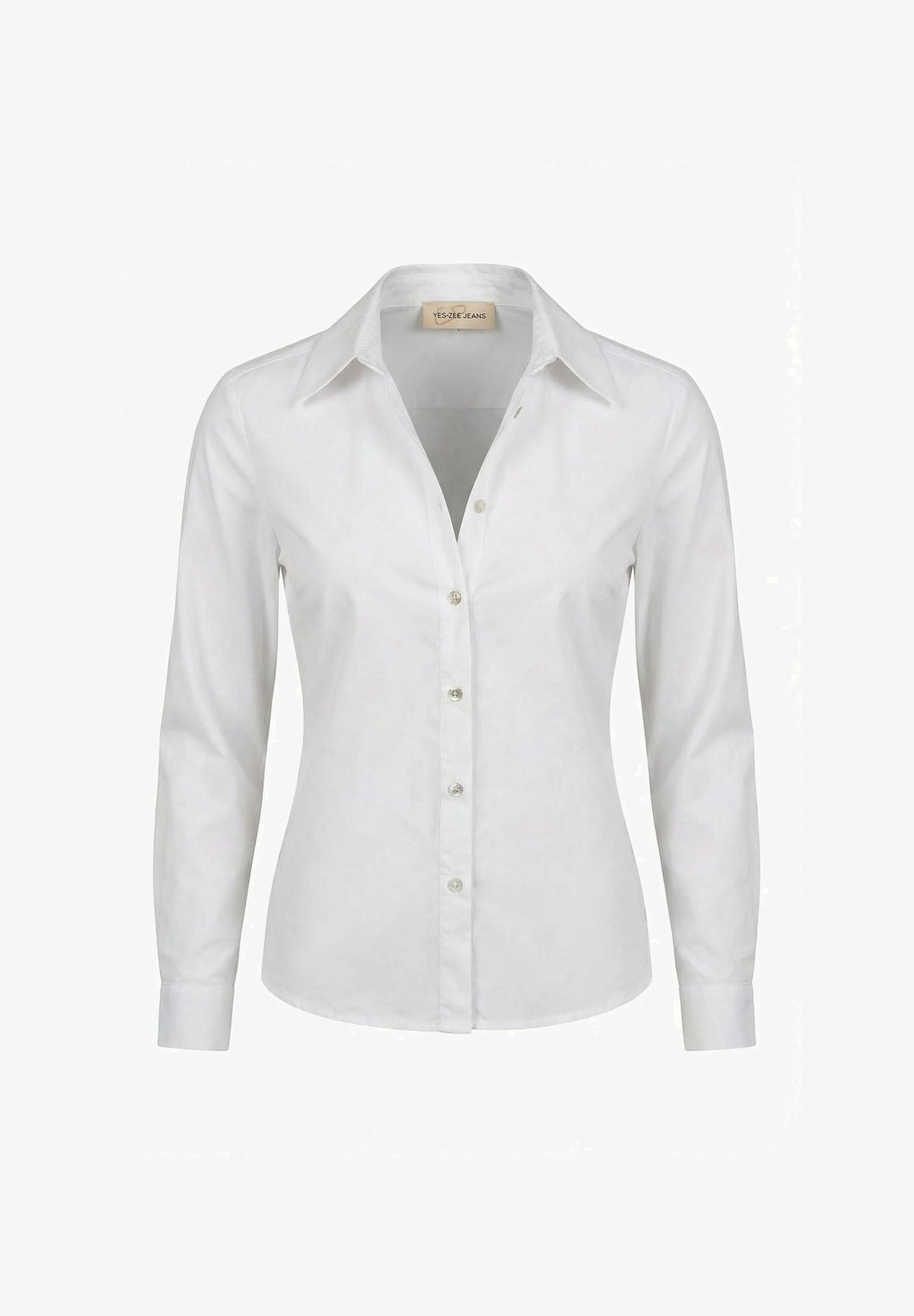 Yes Zee Camicia Donna Manica Lunga Bianca - C407 ED00 0107