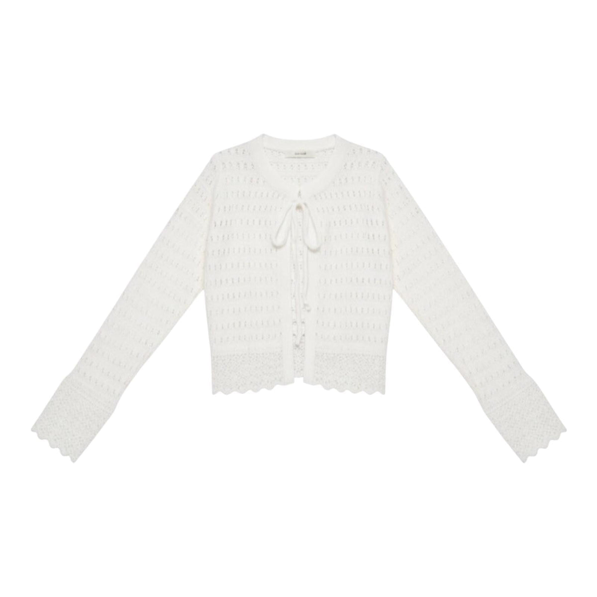 Yes Zee Maglia Corta Donna Allaccio Coulisse M446/BR00 Gesso