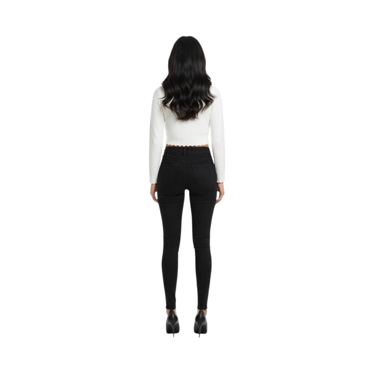 Yes Zee Maglia Corta Donna Allaccio Coulisse M446/BR00 Gesso