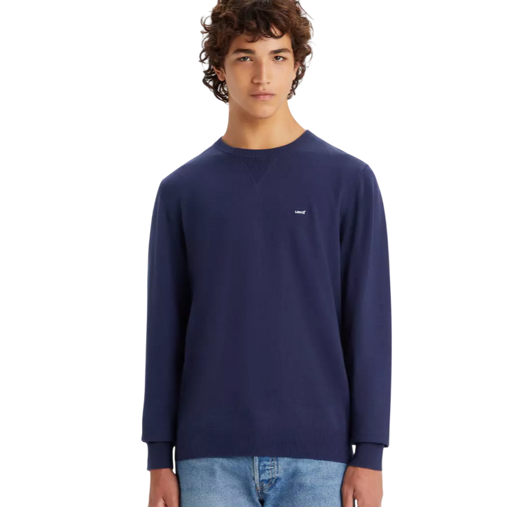 Levi's maglia girocollo da uomo Lightweight Housemark A72070002 blu